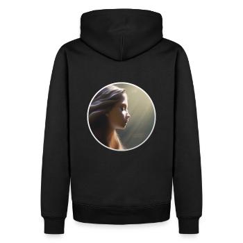 All Mine - Männer Premium Bio Hoodie - Schwarz - Hinten - Nico (187cm)