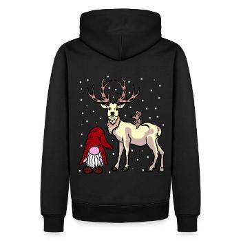 Nicholas Noël Noël Fantaisie Noël Enfant de Noël - Sweat à capuche Premium bio Homme - noir - Dos - Nico (187cm)