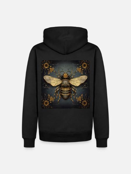 Bee - Men’s Premium Organic Hoodie - black