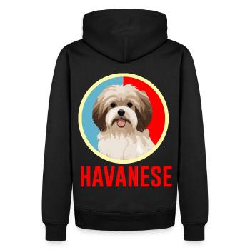 Havanais rétro - Sweat à capuche Premium bio Homme - noir - Dos - Nico (187cm)