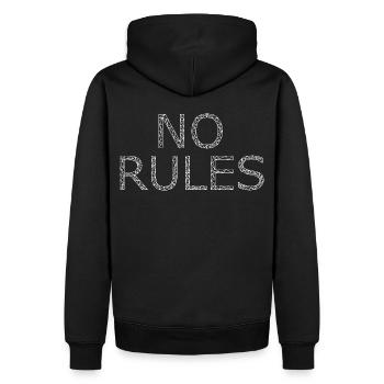PAS DE RÈGLES - Sweat à capuche Premium bio Homme - noir - Dos - Nico (187cm)