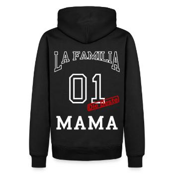 The Best Mama La Familia Gift Idea Parents - Men’s Premium Organic Hoodie - black - Back - Nico (187cm)