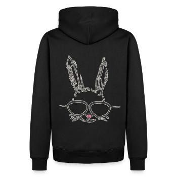 Dessin lapin de Pâques Lunettes de soleil Lunettes de soleil - Sweat à capuche Premium bio Homme - noir - Dos - Nico (187cm)