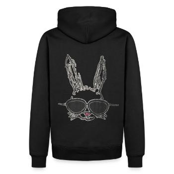 Cool Lunettes de soleil Lapin de Pâques - Sweat à capuche Premium bio Homme - noir - Dos - Nico (187cm)