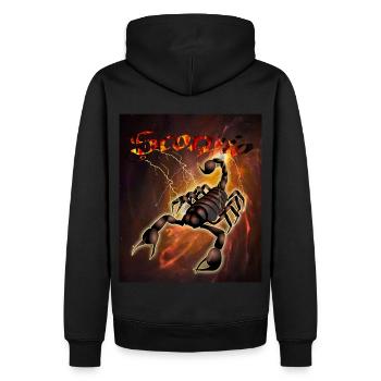 Skorpion zeichen astrologisch - Männer Premium Bio Hoodie - Schwarz - Hinten - Nico (187cm)