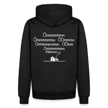 Om Mantra Meditation - Männer Premium Bio Hoodie - Schwarz - Hinten - Nico (187cm)