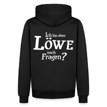 Sternzeichen Löwe - Männer Premium Bio Hoodie - Schwarz - Hinten - Nico (187cm)