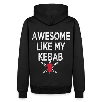 Toll wie mein Kebab Koch Kebab - Männer Premium Bio Hoodie - Schwarz - Hinten - Nico (187cm)