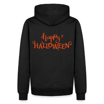 Joyeux lettrage d’halloween - Sweat à capuche Premium bio Homme - noir - Dos - Nico (187cm)