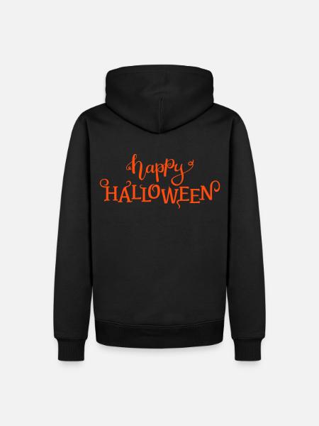 Joyeux lettrage d’halloween - Sweat à capuche Premium bio Homme - noir