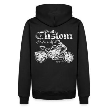 Diavel Custom Carbon Cafe Racer Duc Motorrad - Männer Premium Bio Hoodie - Schwarz - Hinten - Nico (187cm)