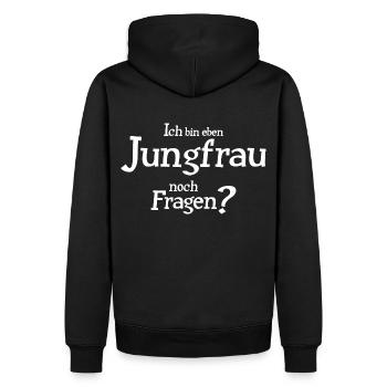 Sternzeichen Jungfrau - Männer Premium Bio Hoodie - Schwarz - Hinten - Nico (187cm)