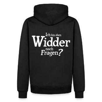 Sternzeichen Widder - Männer Premium Bio Hoodie - Schwarz - Hinten - Nico (187cm)