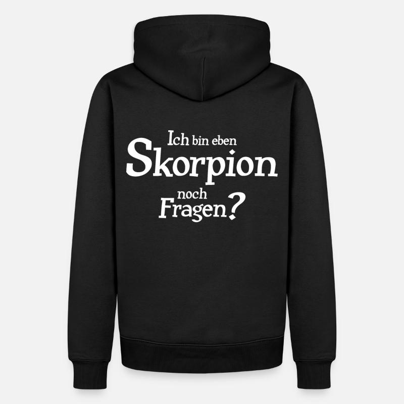 Sternzeichen Skorpion - Männer Premium Bio Hoodie - Schwarz