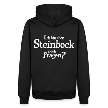 Sternzeichen Steinbock - Männer Premium Bio Hoodie - Schwarz - Hinten - Nico (187cm)