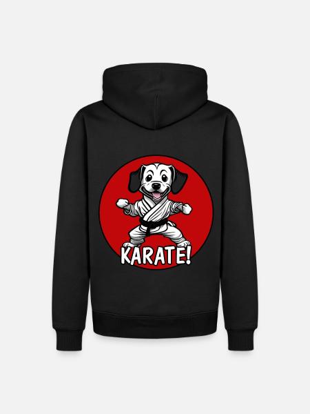 Karate Dog - Men’s Premium Organic Hoodie - black
