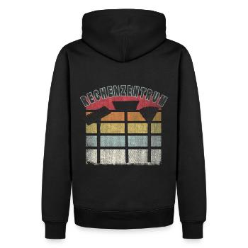 Rechenzentrum Herbst Laub - Männer Premium Bio Hoodie - Schwarz - Hinten - Nico (187cm)