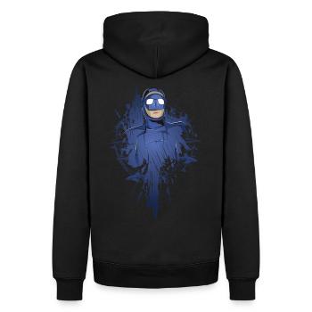 Plongée, Plongeur, Plongeur en apnée, Plongeur sous-marin - Sweat à capuche Premium bio Homme - noir - Dos - Nico (187cm)
