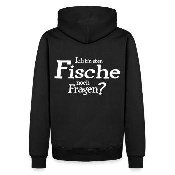Sternzeichen Fische - Männer Premium Bio Hoodie - Schwarz - Hinten - Nico (187cm)