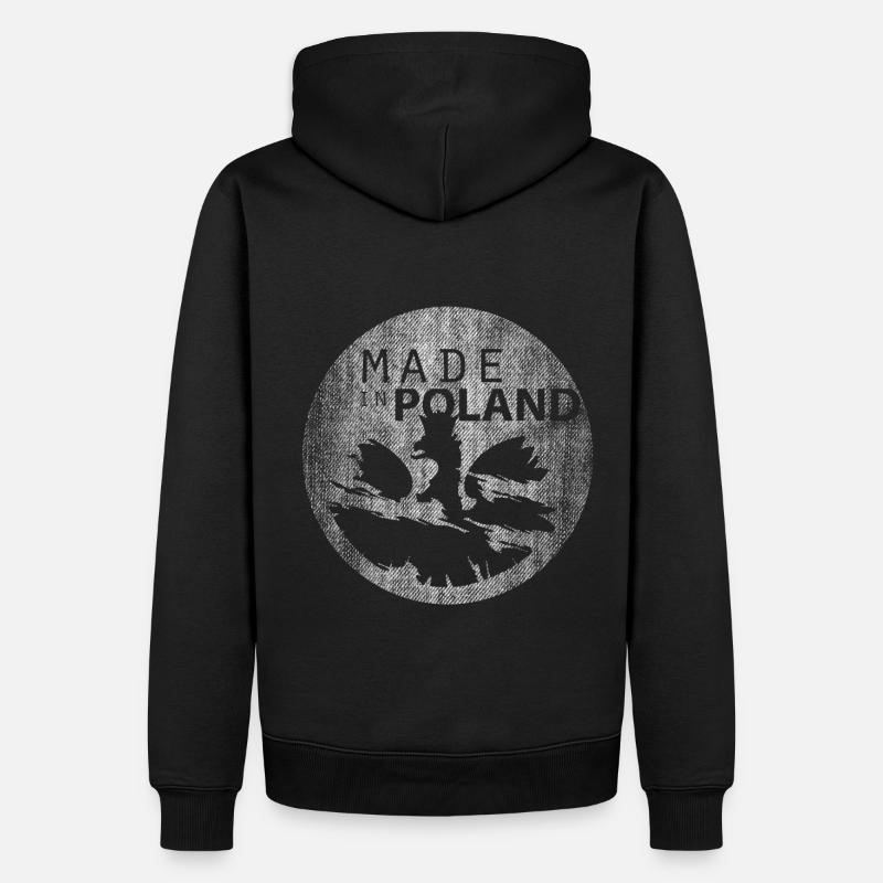 Fabriqué en Pologne - Sweat à capuche Premium bio Homme - noir