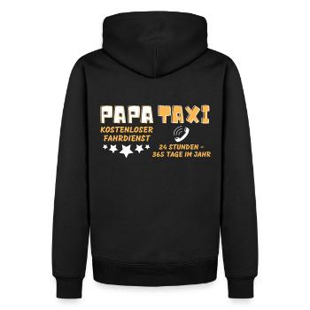 Papa Taxi beste Geschenk Vatertag - Männer Premium Bio Hoodie - Schwarz - Hinten - Nico (187cm)