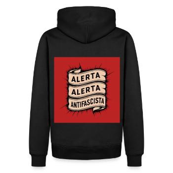 Alerta Antifasciste - Sweat à capuche Premium bio Homme - noir - Dos - Nico (187cm)