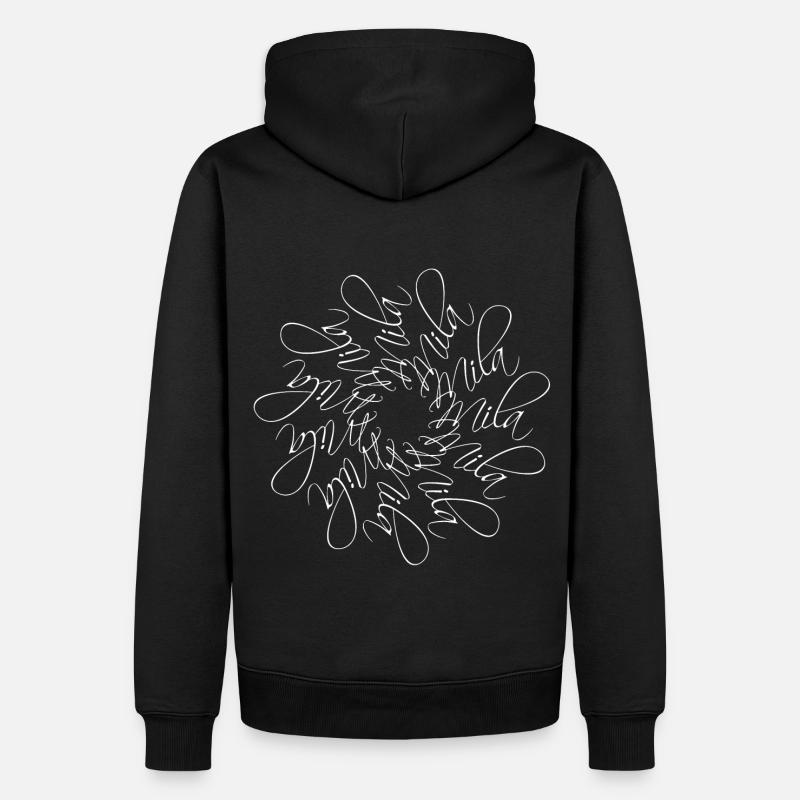Mila Nom Nom Mandala - Sweat à capuche Premium bio Homme - noir