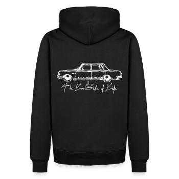 Wartburg 353 deluxe retro low oldshool - Sweat à capuche Premium bio Homme - noir - Dos - Nico (187cm)