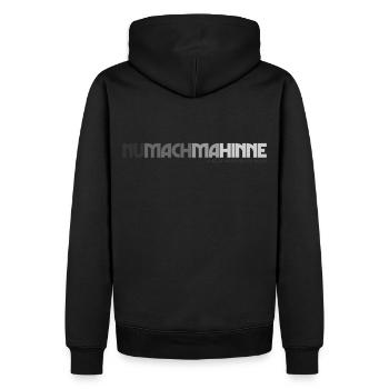 NuMachMaHinne (Komm-aus'm-Arsch-Edition) - Männer Premium Bio Hoodie - Schwarz - Hinten - Nico (187cm)
