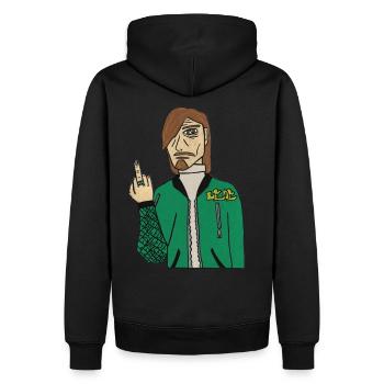 lede Markson - Männer Premium Bio Hoodie - Schwarz - Hinten - Nico (187cm)