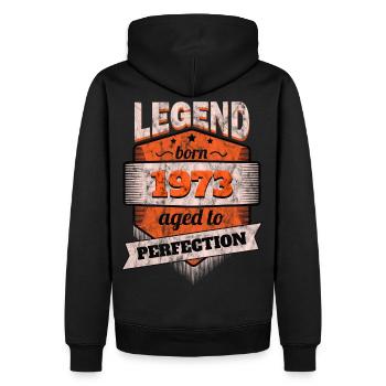 1973 - Birthday Bday - Männer Premium Bio Hoodie - Schwarz - Hinten - Nico (187cm)