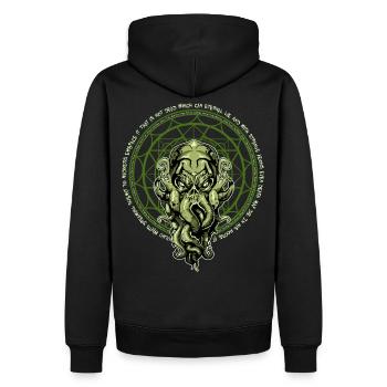 Cthulhu HP Lovecraft - Sweat à capuche Premium bio Homme - noir - Dos - Nico (187cm)