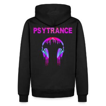Psytrance Goa Trance - Sweat à capuche Premium bio Homme - noir - Dos - Nico (187cm)