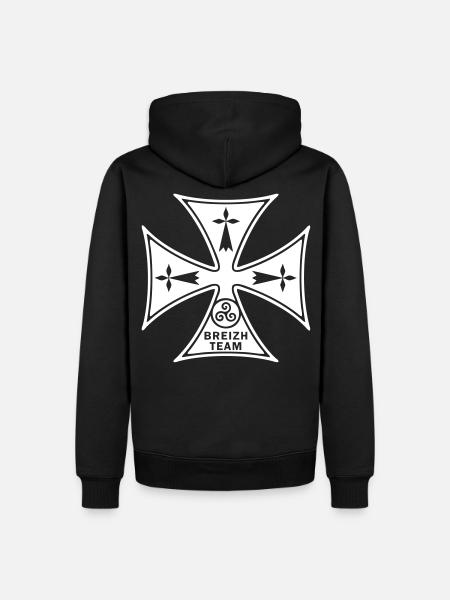 breizh hermine cross triskel - Men’s Premium Organic Hoodie - 