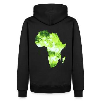 Afrika - Männer Premium Bio Hoodie - Schwarz - Hinten - Nico (187cm)