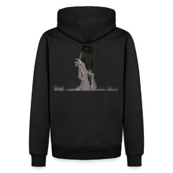 Ne jamais atteindre les étoiles - Sweat à capuche Premium bio Homme - noir - Dos - Nico (187cm)