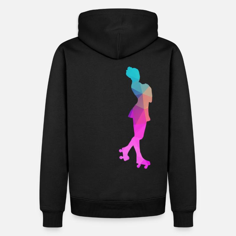 Rollkunstlauf Rollschuh Pirouette Polygon Geschenk - Männer Premium Bio Hoodie - Schwarz
