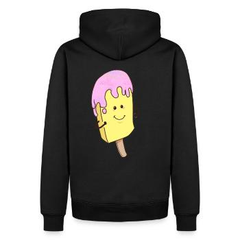 Eis Sommer Eisdiele Eiskrem Fantasy Comic Cartoon - Männer Premium Bio Hoodie - Schwarz - Hinten - Nico (187cm)