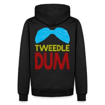Tweedle Dum Carnival Funny Men Women After Ski - Men’s Premium Organic Hoodie - black - Back - Nico (187cm)