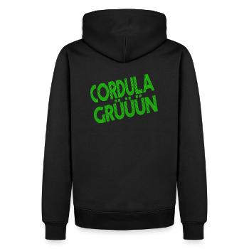 Cordula Green Carnival Carnival Eberhardt - Men’s Premium Organic Hoodie - black - Back - Nico (187cm)