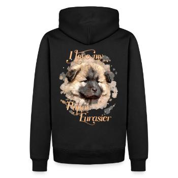 Mon chien Eurasier - Sweat à capuche Premium bio Homme - noir - Dos - Nico (187cm)