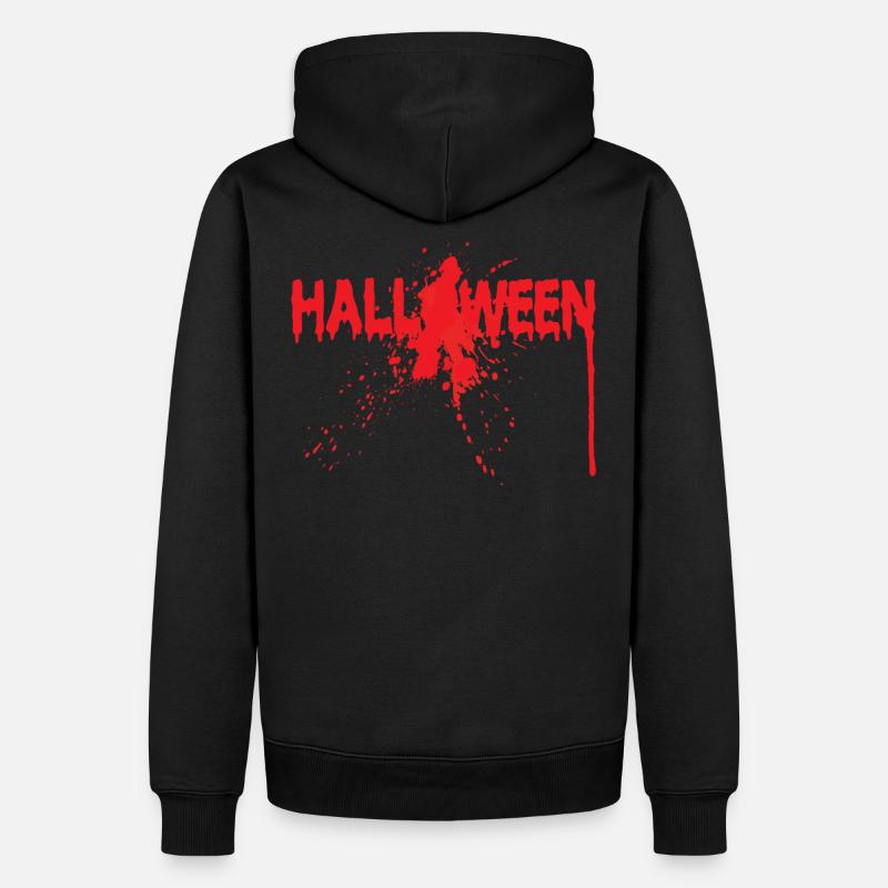 Éclaboussures de lettres Halloween sanglantes - Sweat à capuche Premium bio Homme - noir