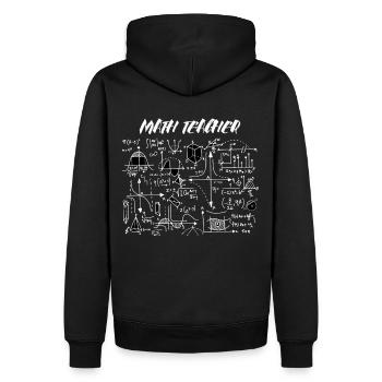 Math Teacher - Math Teacher - Men’s Premium Organic Hoodie - black - Back - Nico (187cm)