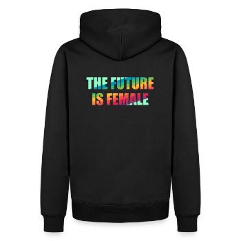 L'avenir est féminin - Sweat à capuche Premium bio Homme - noir - Dos - Nico (187cm)
