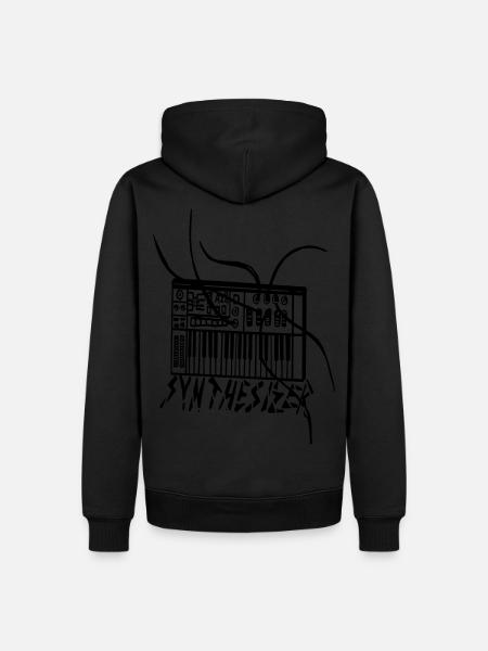 Synthesizer - Männer Premium Bio Hoodie - Schwarz