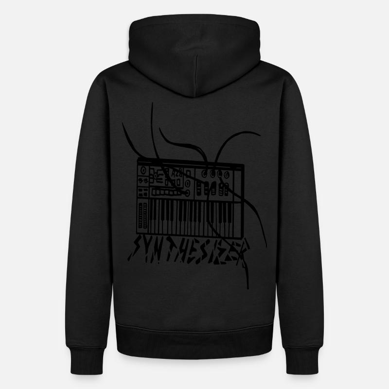 Synthesizer - Männer Premium Bio Hoodie - Schwarz