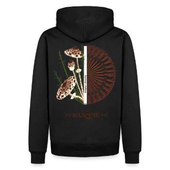 Kurpiowska Cutout Drops - KANS - Männer Premium Bio Hoodie - Schwarz - Hinten - Nico (187cm)