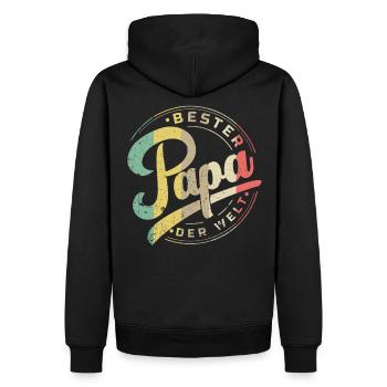 Best Dad in the World Gift Father's Day Birthday - Men’s Premium Organic Hoodie - black - Back - Nico (187cm)