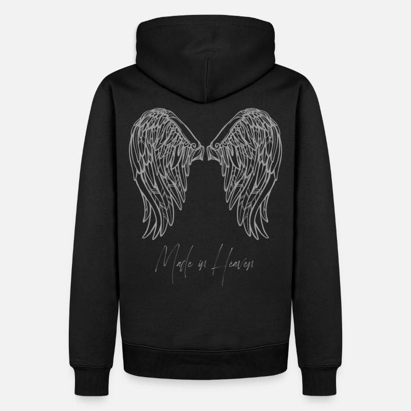 Himmel - Männer Premium Bio Hoodie - Schwarz