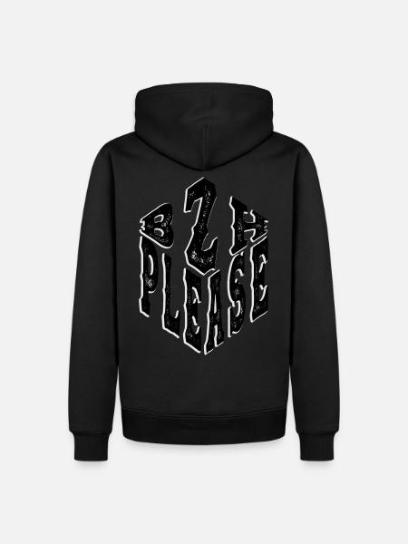 BZH Please - Sweat à capuche Premium bio Homme - noir